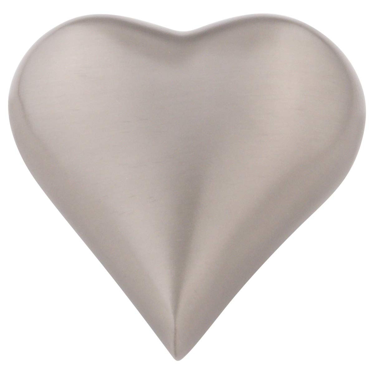 Brushed Pewter Heart Keepsake Cremation Urn for Ashes, Brass, Silver Urn, Keepsake Sized Cremation Urn, 3 Inches Wide