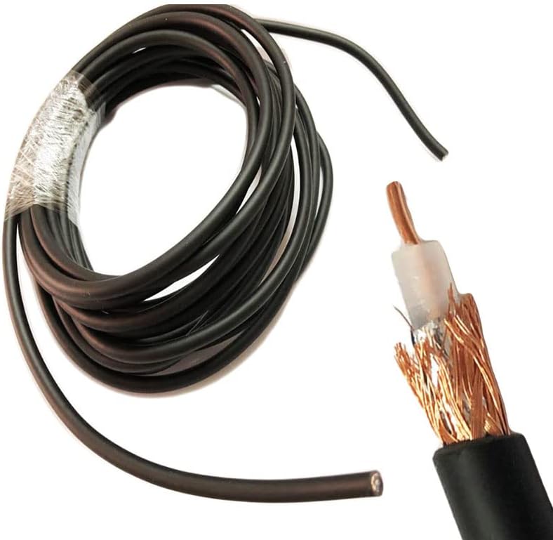 AETOOL - 50m 5/10/20/30m 50-3 RFs coaxial cable RG-58 RG58 cable Wires 50ohm communication RаԀiо Frеԛuепсу coaxial cable (10m)