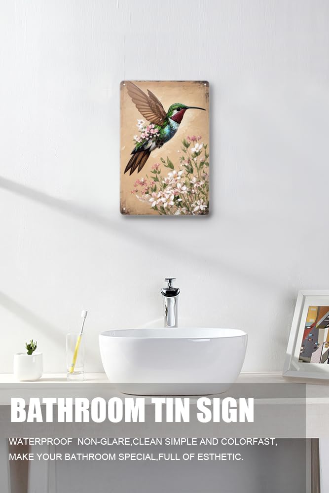 Metallschild Kolibri Retro – Wanddekoration Mit Spruch „Every Little Thing Gonna Be All Right“