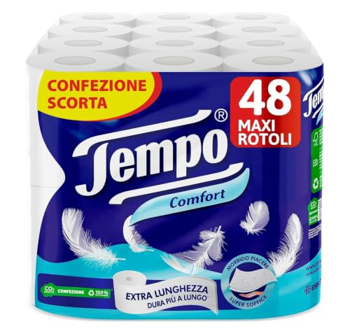Tempo Carta Igienica Comfort, 48 Maxi Rotoli