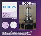 Philips Automotive Lighting 9008 NightGuide Platinum Upgrade Headlight Bulb, Pack of 2
