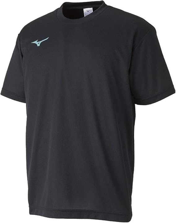 Amazon ミズノ テニスウェア Tシャツ 半袖 62ja9z11 ブラック ターコイズ 日本 L 日本サイズl相当 シャツ 通販