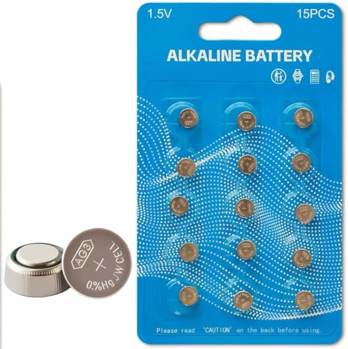 15 Pilas Alcalinas LR41 AG3 1.5V Para Relojes y Termómetros