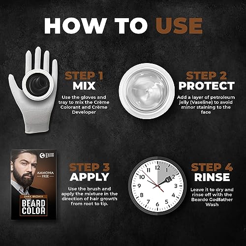 Image of Beardo Beard Color For Men - Natural Brown, 70ml | Long Lasting | No Ammonia | Easy to apply, No Stain Beard Hair Colour for men | Skin Friendly Hair dye