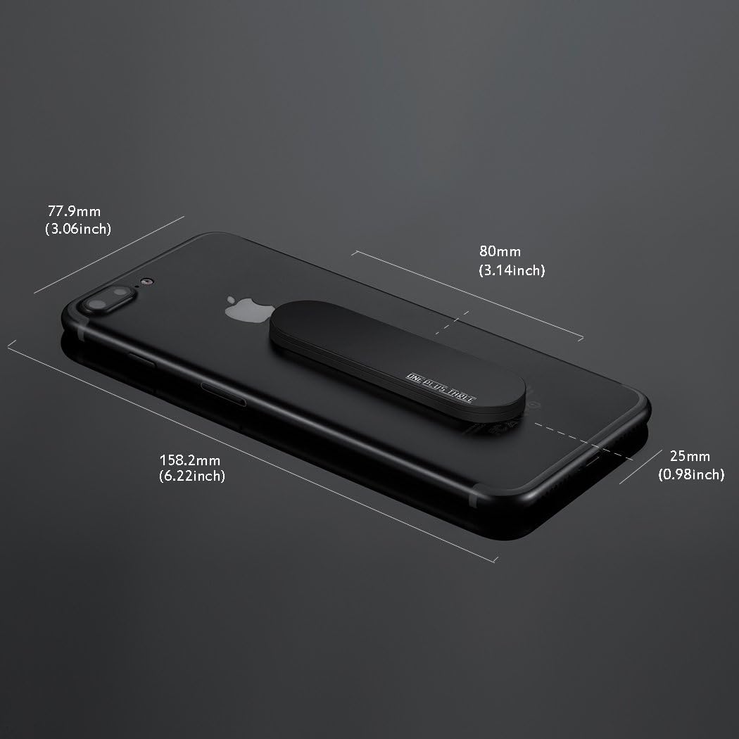 Phone Grip & Phone Stand : One Plus Three 2-In-1 Adjustable Multi Band Cell Phone Grip Iphone Grip Smartphone Stand Cell Phone Holder For iPhone 7/6/6s Plus,Galaxy S7/S6/S5 (Jet Black)