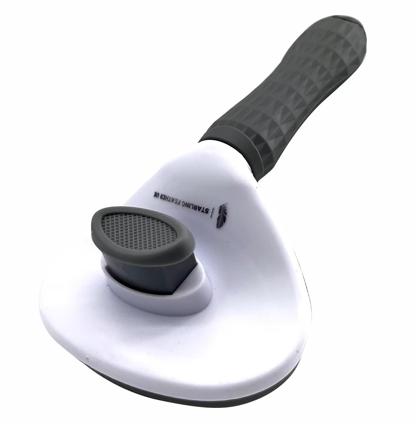 STARLING FEATHER Pet Grooming Brush - Self Cleaning Slicker Brush for Dogs and Cats, Grey Fur Shedding Tool and Undercoat Remover for Long & Short Haired Pets-Grey