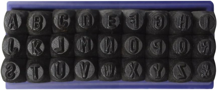 36 Pc 1/8" 3 mm Steel Stamps Punch Set for Stamping Metal Letter Alphabet Number Marking Gold Silver Bars Jewelry Marking Tool