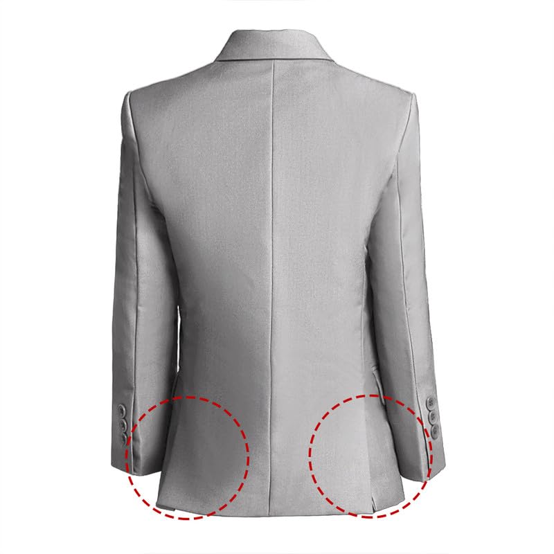 Image of Visaccy Boys Suit Jacket Toddler Formal Blazer Slim Fit Sport Coat for Kids