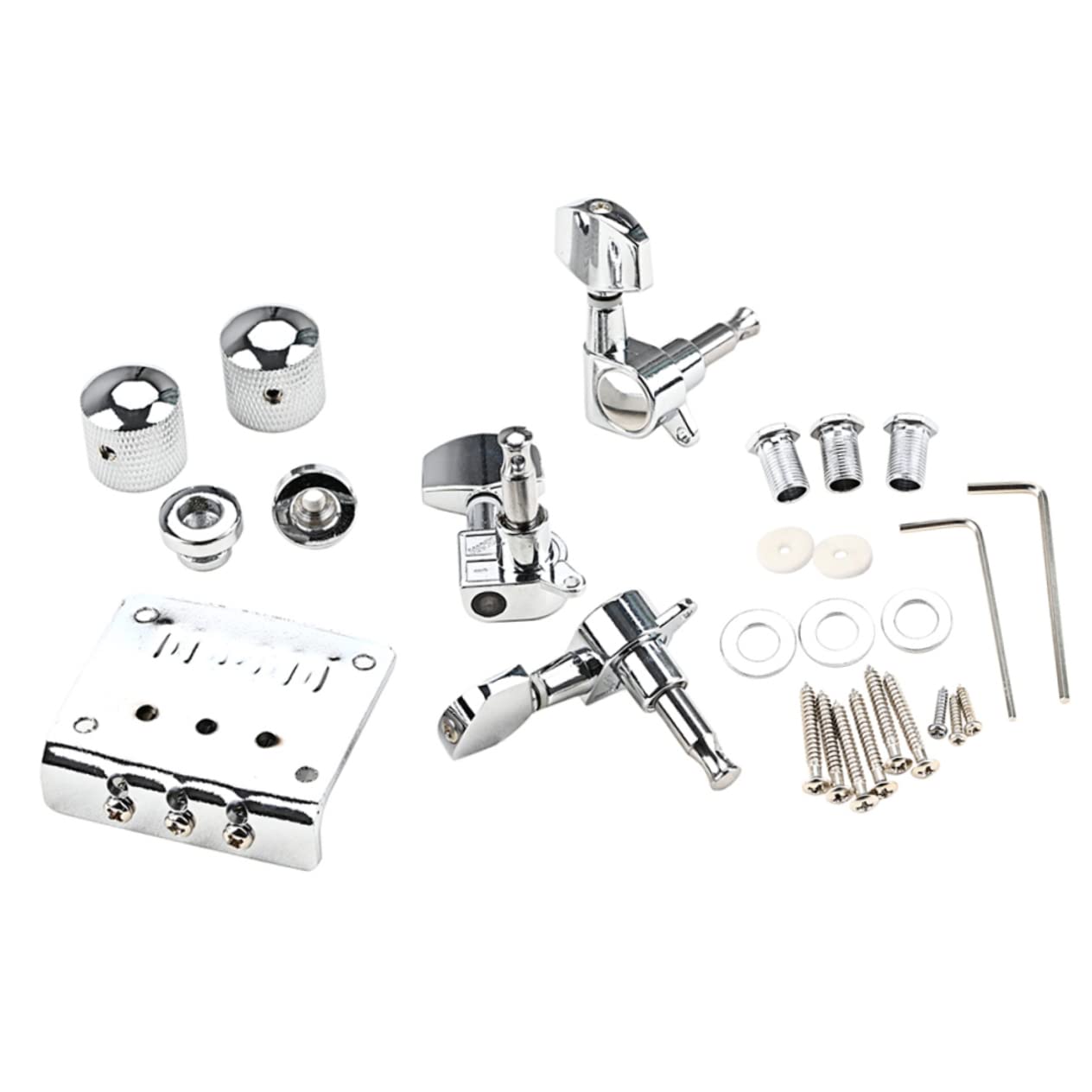 Ponte per Chitarra a 3 Corde Argento, Set 1 Pezzo