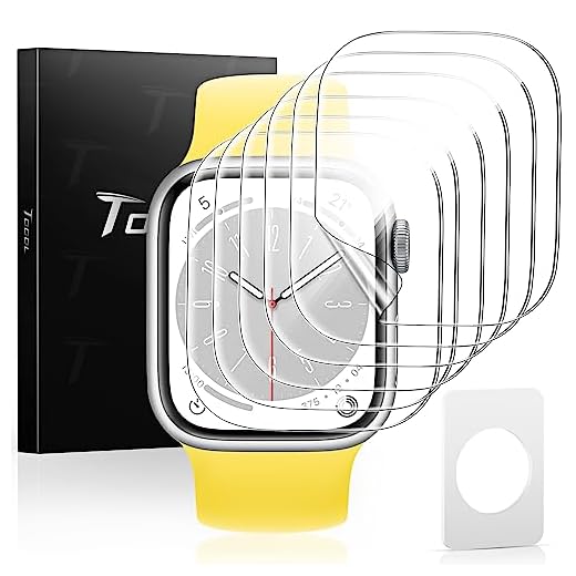 TOCOL 6-pack skärmskydd kompatibel med Apple watch serie 6/5/4/SE 40 mm HD klar repbeständig inga bubblor enkel installation iwatch 40 mm TPU mjuk flexibel film