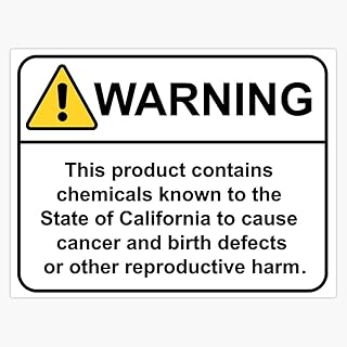 California Prop 65 Warning Sign Window Water Bottle Bumper Sticker Decal 5"
