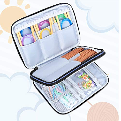 image for Luxja Knitting Needles Case(up to 8 Inches), Travel Organizer Storage 