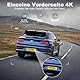 Dashcam Auto vorne und hinten Dasch cam 4K mit GPS 5Ghz WiFi Dash Cam mit 64GB SD Auto Kamera mit Parküberwachung/Super Nachtsicht/Loop-Aufnahme