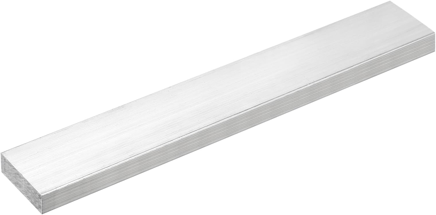 uxcell Square Aluminum Flat Bar, 1/2" Thick 1.6" Width 10" Length Square Aluminum Bar 6061 Aluminum Flat Plate, 12 x 40 x 254mm T6511 Solid New Mill Stock for Industrial Building