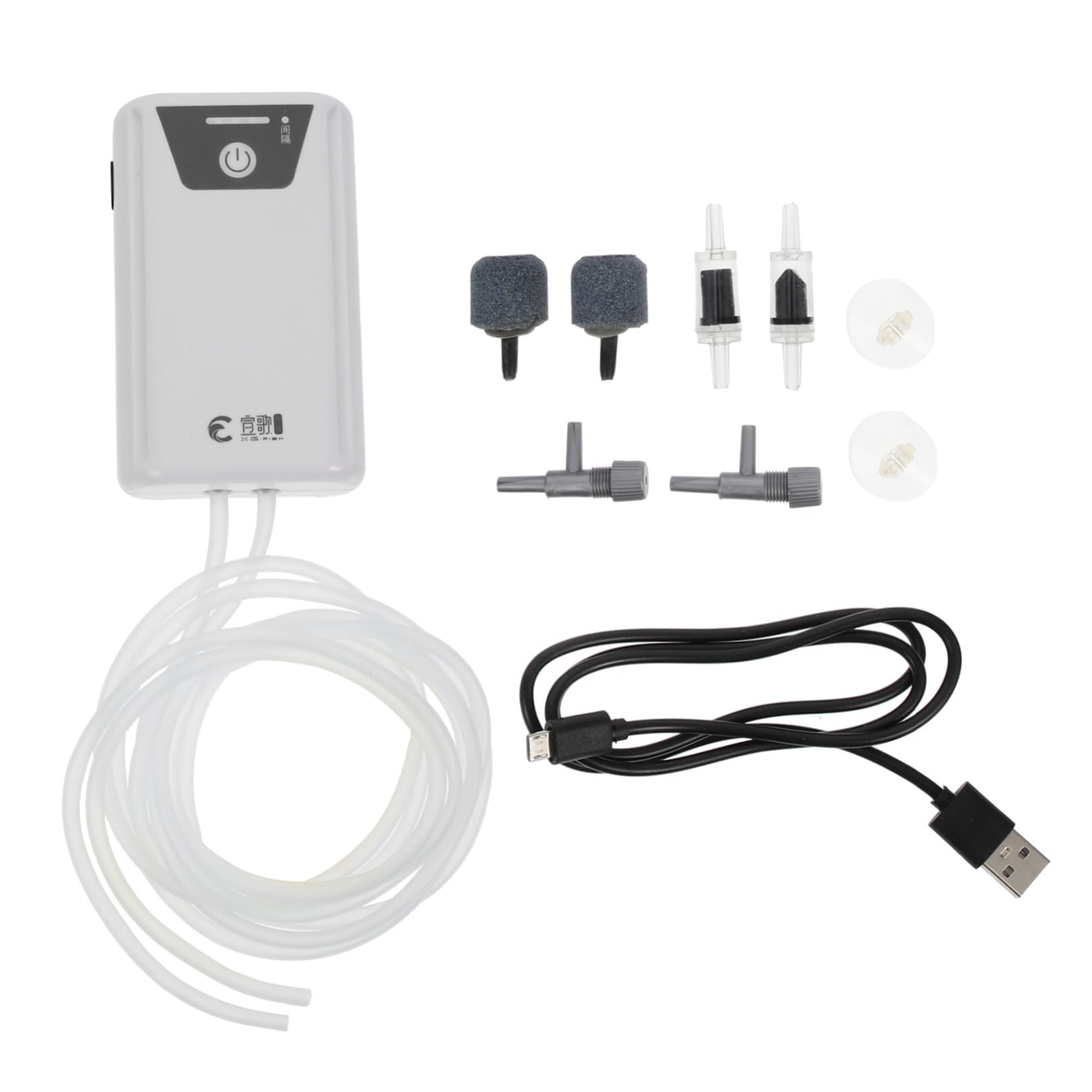 ABOOFAN 1 Satz Sauerstoffpumpe für Fischbecken tragbare Luftpumpe kleine Luftpumpe Versorgung mit Aquarien USB Ladeluftpumpe Aquarium Blaser Angelzubehör Belüftungspumpe Plastik Weiß