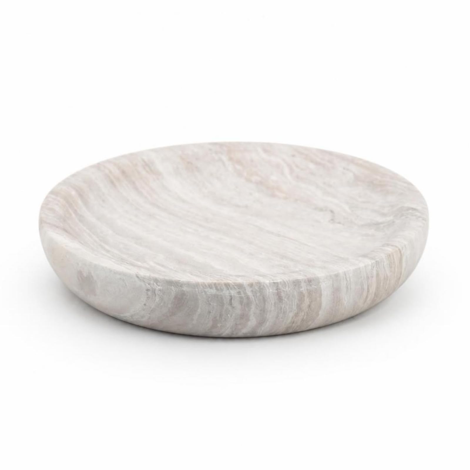 TISHITA Vassoio in Marmo Elegante Vassoio Piatto Piattino Svuotatasche con Organizzazione Compatta Che Riduce l'Ingombro Superficie Liscia Che Valorizza, 13.5 13.5 2.5cm, Moderno Minimalista