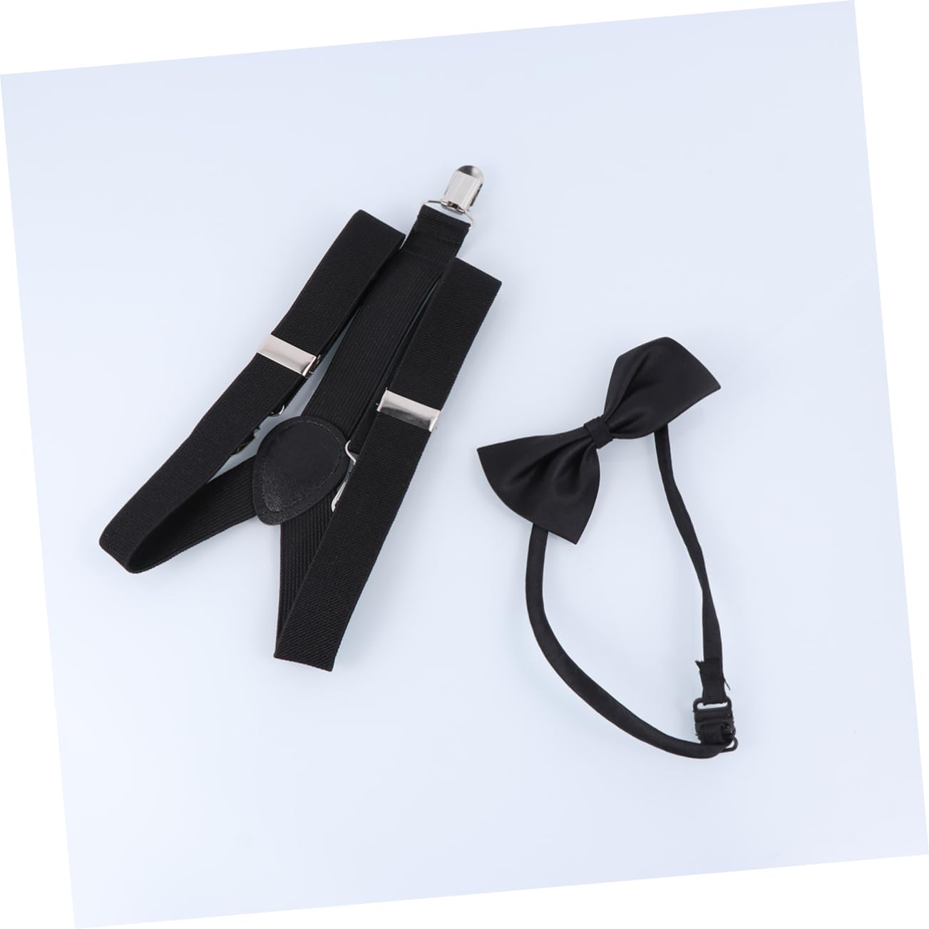 TENDYCOCO Elastic Band and Striped Tie Bowtie Set Children's Party Accessories Boy Bow Tie Ties for Tie and Band for Academy Style Party Accessory College Costumes Student