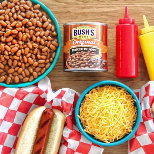 Image of Bush's Best Baked Beans for BBQ, Pantry Staple, Ready-to-Serve - Country Style, Original & Homestyle, 8.3 oz Each (Variety Pack)