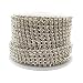 10 Yard 3.5mm Crystal Rhinestone Close Chain Clear Trim Sewing Craft Silver Color