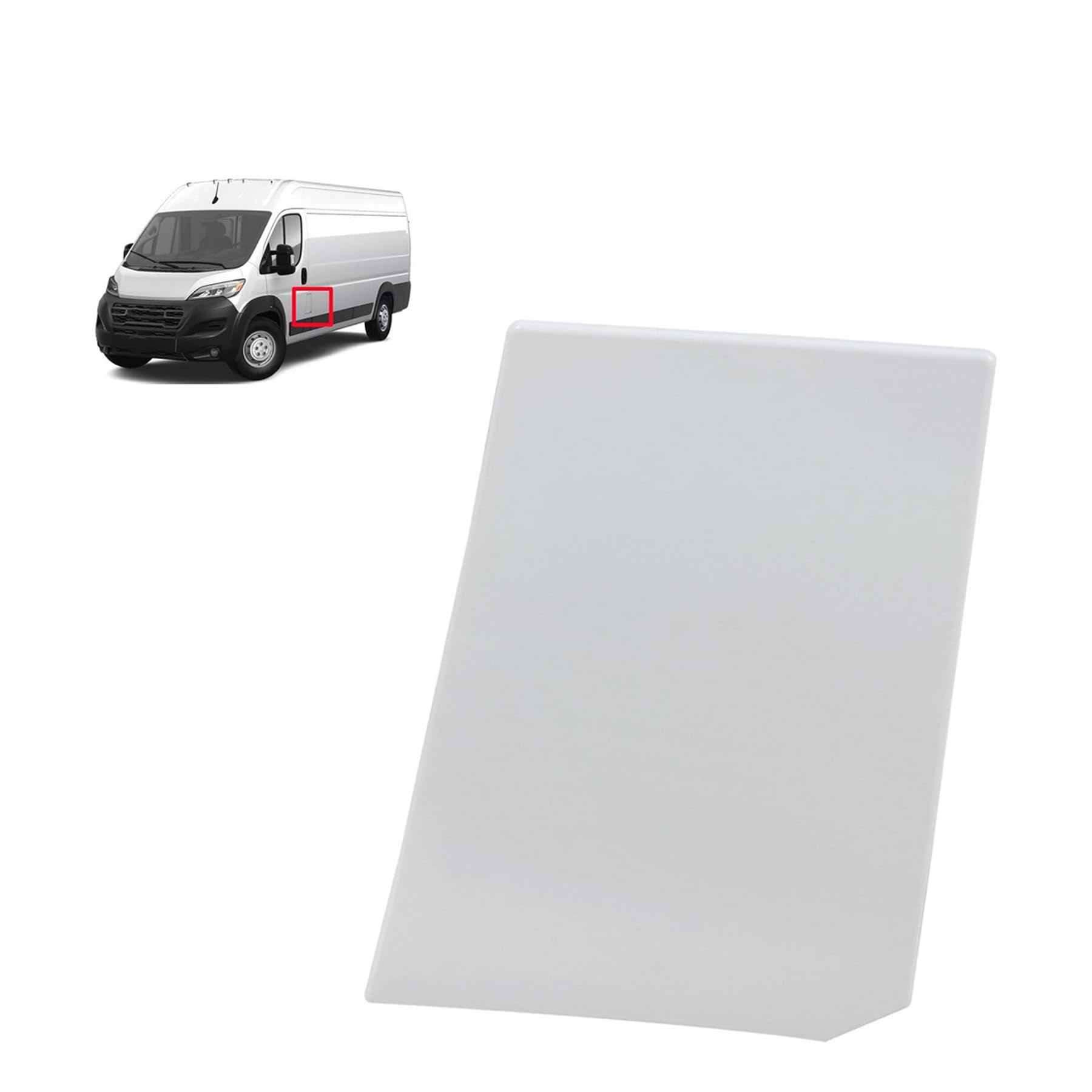 White Fuel Fill Door Replacement for Ram ProMaster 1500 2500 3500 2014-2021 5XP08GW7AC 5RJ06GW7AA