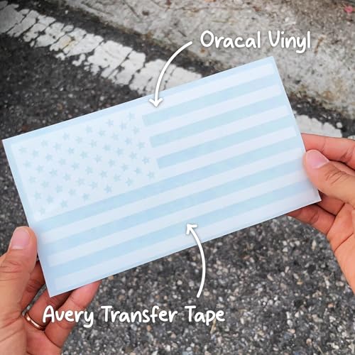 Image of GRITKULTURE Matte Subdued American Flag Decal Stickers 2 Pack for Cars, Trucks, Hard Hats, Laptops, Tumblers, and Window Police Military Tactical US Flag (Matte White)