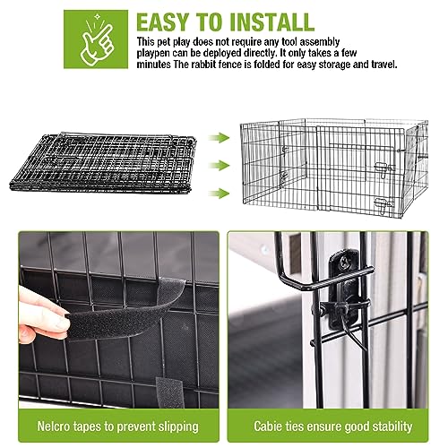 Gutinneen Rabbit Playpen Bunny Run Extension Pet Playpen Indoor Small Animal Playpen thumb #5