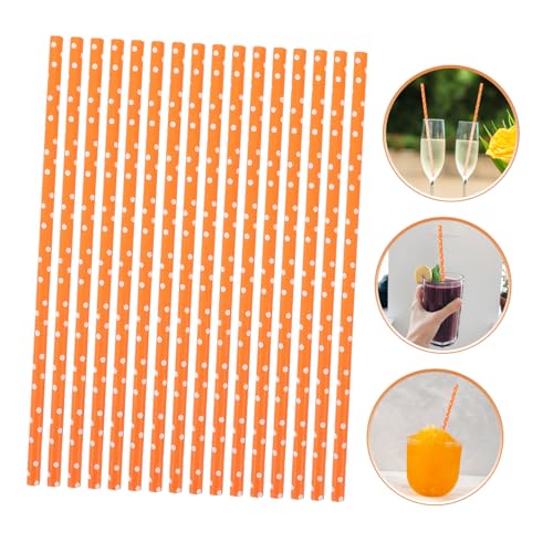 100 Pitillos de Papel Naranja Decorativos para Fiestas miniatura 7
