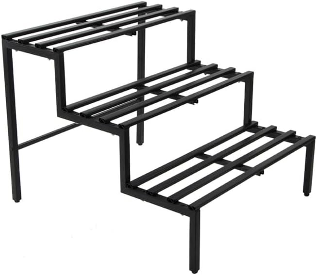DECOWORLD || Metal Planter Stand || 3 Tier Plant Stand for Pots|| Outdoor Plant Stand || Black