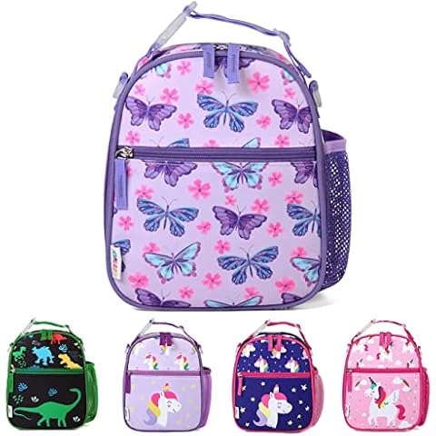 RAVUO Insulated Butterfly Lunch Bag for Girls Cover
