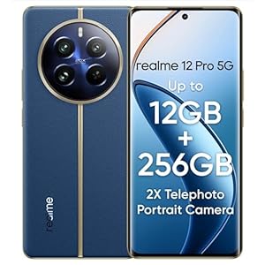 realme 12 Pro 5G (Submarine Blue, 12GB RAM, 256GB Storage) | 50 MP Sony IMX882 OIS Camera | 32 MP 2X Flagship Telephoto Portrait Camera | Snapdragon 6 Gen 1 5G Processor | 12 GB+12 GB Dynamic RAM