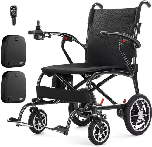 25.5 lbs Lightweight Electric Wheelchair for Adults, Ultra-Light Carbon Fiber