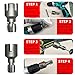 Pipe Thread Cutting Tool, Electric Drill Compatible Pvc Pipe Threader Kit, Thread Trimming and Angle Bolt Repair Tool, Plastic Pipe Threader, Garden Hose Thread Die 1/2