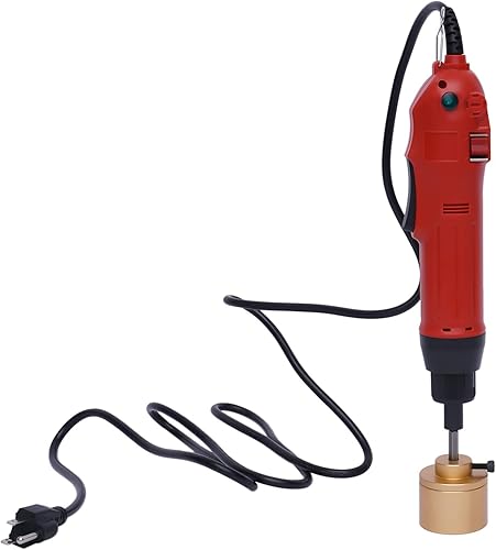 Máquina taponadora de botellas de mano eléctrica, máquina de sellado de atornillado de taponadora de botellas para tapas de plástico redondas de