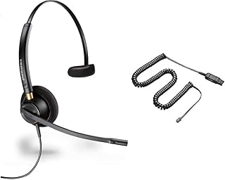 Conjunto de fones de ouvido Mitel compatível com Plantronics EncorePro 510 HW510 para Mitel 50xx 51xx 52x53xx 55x85x8600