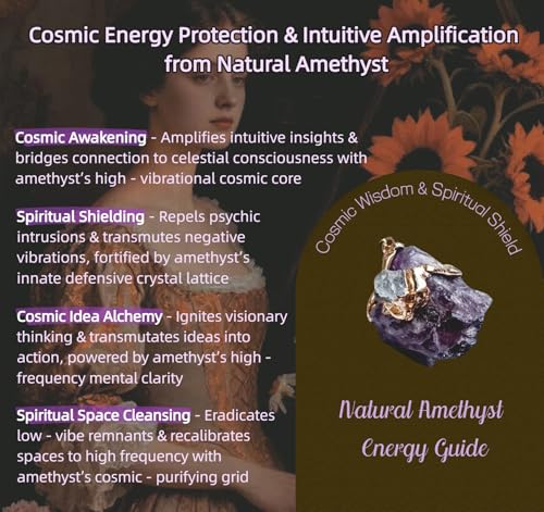 Natural Crystal Pendant Necklace–Amethyst, Rose Quartz or Green Quartz Stone on Adjustable Vegan Leather Cord, Raw Gemstone Jewelry Gift Box for Women & Men2