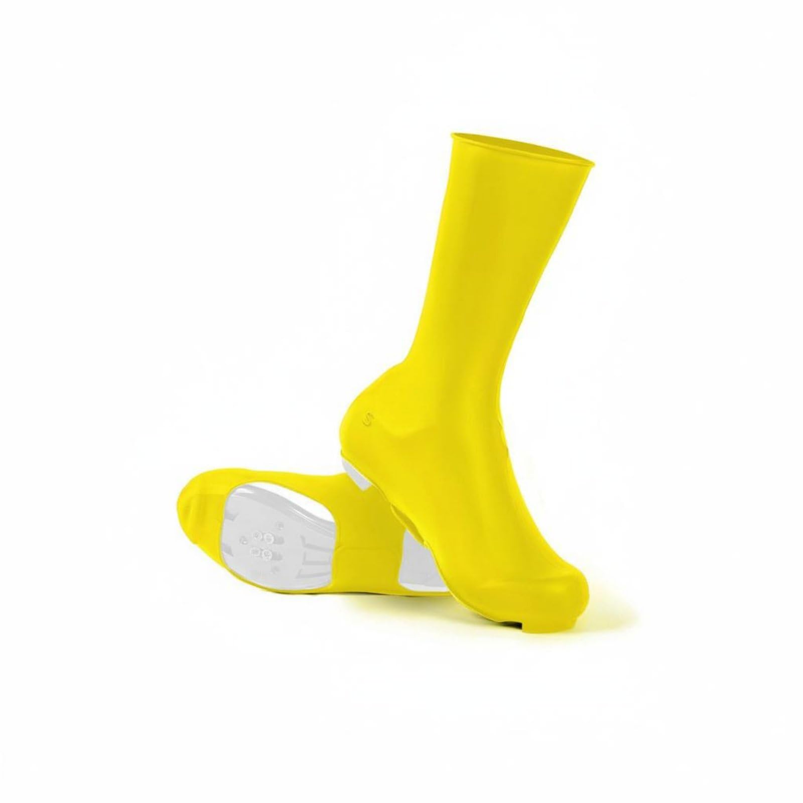 Windproof Cycling Shoe Cover Anti-Slip Sole Bike Shoe Cover Thermal Silicone Overshoe Waterproof for Cyclists, Cold Weather, Rainy Days, Yellow, S-image-12