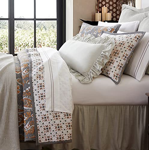 Image of Paseo Road Abbie 3 Piece King, Gray Cotton Western Reversible Quilt Set
