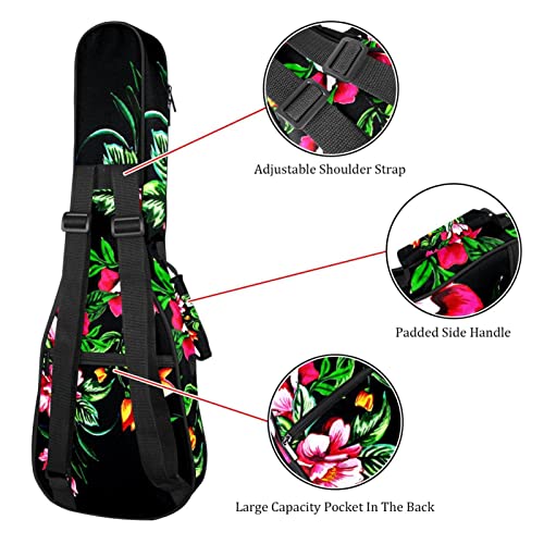 Housse pour ukulélé avec motif floral tropical noir – 10 mm d’épaisseur – Rembourrage en éponge de 53,3 cm – Avec… - Les Beatles, Paul McCartney, John Lennon, RIngo Starr, George Harrison Housse pour ukulélé avec motif floral tropical noir - 10 mm d'épaisseur - Rembourrage en éponge de 53,3 cm - Avec… – Image 4
