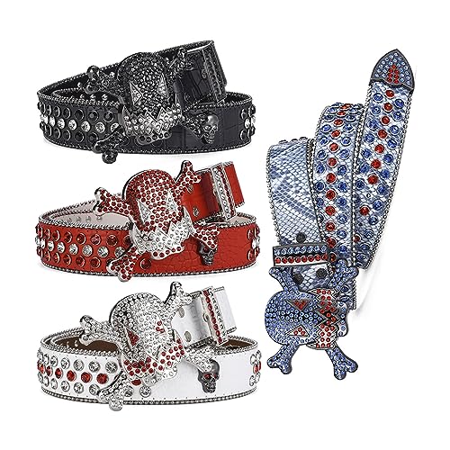 Rock Skull Decor Adult Waist Belt Luxurious Waist Belt Fashion Belts Adjustable Buckle Belt for Nightclub4