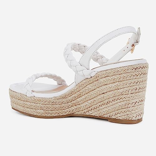 Image of Womens Espadrille Wedge Sandals Platform Braided Open Toe High Heel Ankle Strap Buckle Summer Causal Dress Shoes