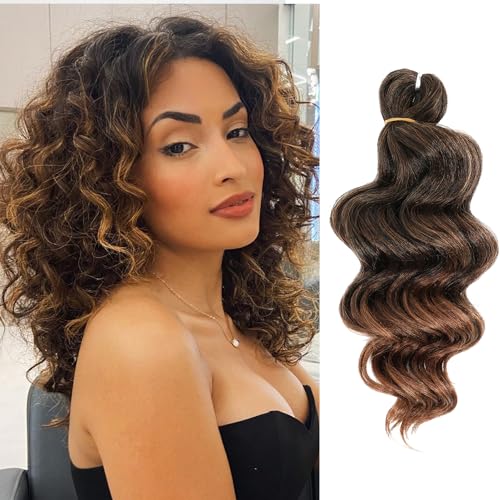 Forevery Ocean Wave Crochet Hair 9 Inch curly Crochet Hair for Black Women 9 Packs wavy Braiding Hair (9 Inch-9 Packs, T30)