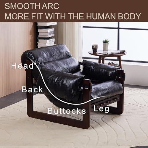 Sillón Vintage Piel Cera Negro miniatura 4