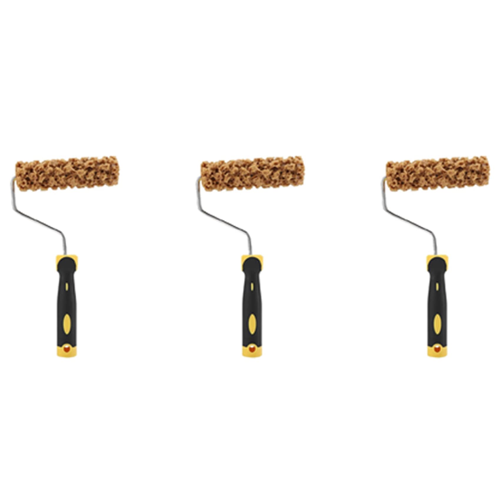 Jnchdghwa Yellow & Brown 3X M60 Seaweed Sponge Roller Brush Imitation Seaweed Sponge Roller Pattern Liquid Wallpaper Paint Texture Tool