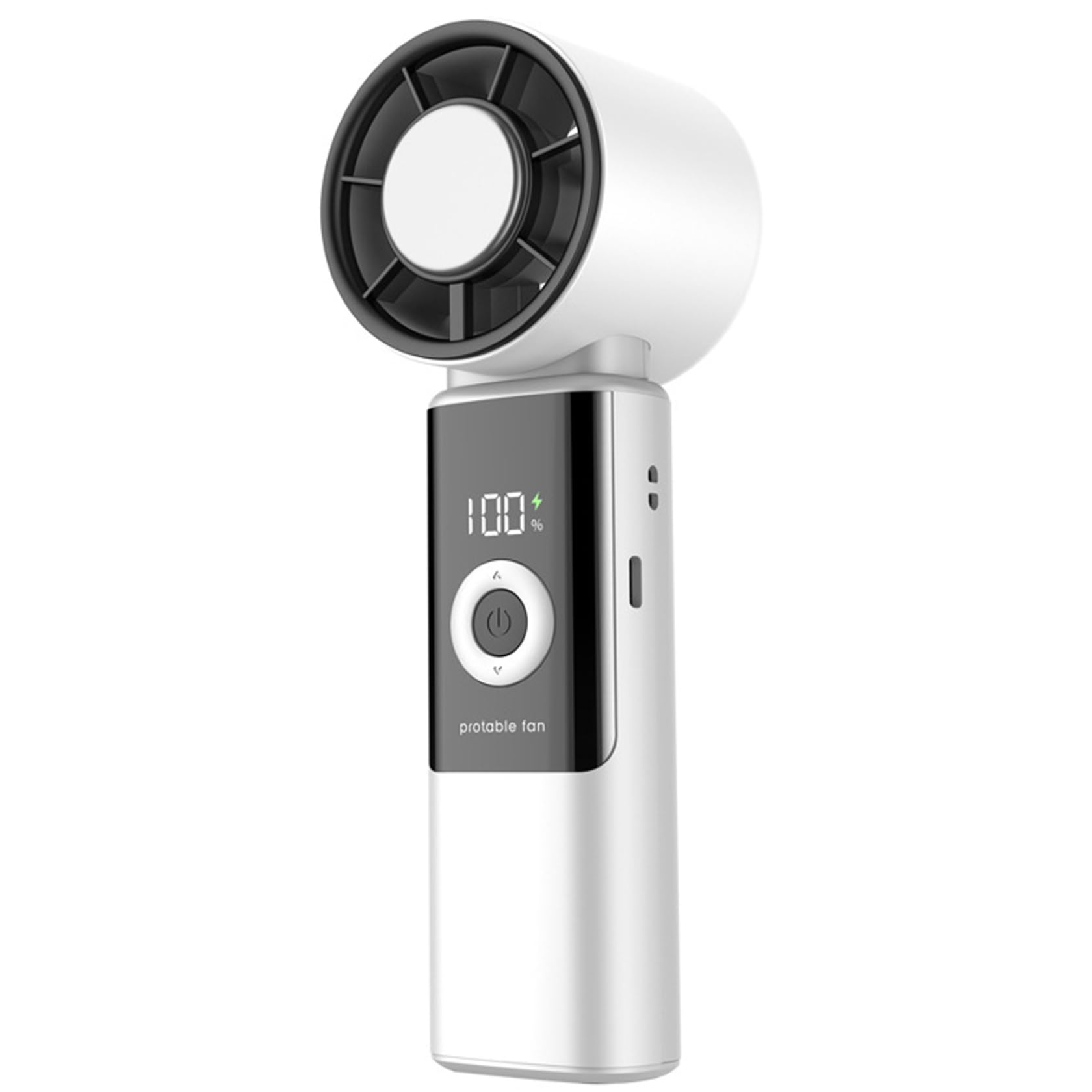 Ventilateur portable blanc rechargeable mini ventilateur de cou