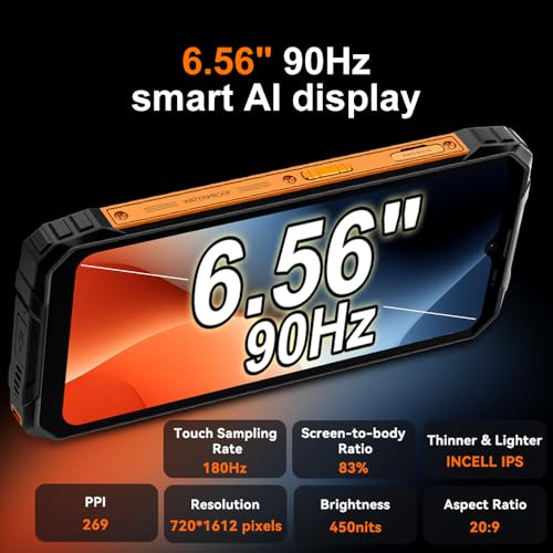 Blackview Fort 1 (18+256) Outdoor Handy ohne Vertrag, Android 15 Outdoor Smartphone, 16MP AI Kamera, 6.56" HD+ Bildschirm, 10000mAh, IP68 Wasserdicht Baustellenhandy,4G/NFC/OTG/GPS/FM, Grün – Bild 6