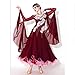 JRUIA Women's Waltz Competition Dancing Outfit Professional Ballroom Dance Dresses with Rhinestone and Embroidery,A,L