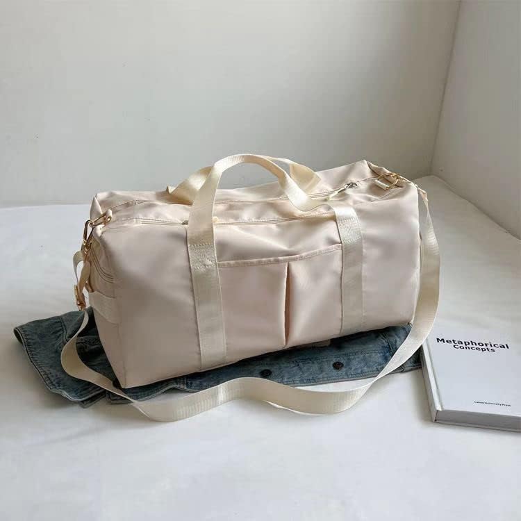 Men and Women's Travel Bag With Shoe Compartment Sports Tote Gym Bag Weekender Overnight Shoulder Bag - Image 8