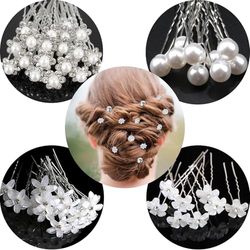 Perlen-Haarnadeln-Set, U-förmige Blumennadeln, Haarspangen für Frauen, Mädchen, Bräute, Brautjungfern, Mädchen, Frisur, Abschlussball, Party, Schmuck, Boho, Vintage-Haarteil (20 Stück, weiß) Perlen-Haarnadeln-Set, U-förmige Blumennadeln, Haarspangen für Frauen, Mädchen, Bräute, Brautjungfern, Mädchen, Frisur, Abschlussball, Party, Schmuck, Boho, Vintage-Haarteil (20 Stück, weiß)