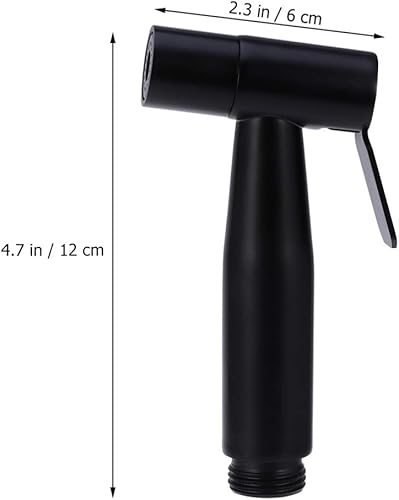 Miniatura 2 de DOITOOL Cabezal rociador de bidé de mano para inodoro, acero inoxidable, negro, acabado moderno, accesorio de bidé