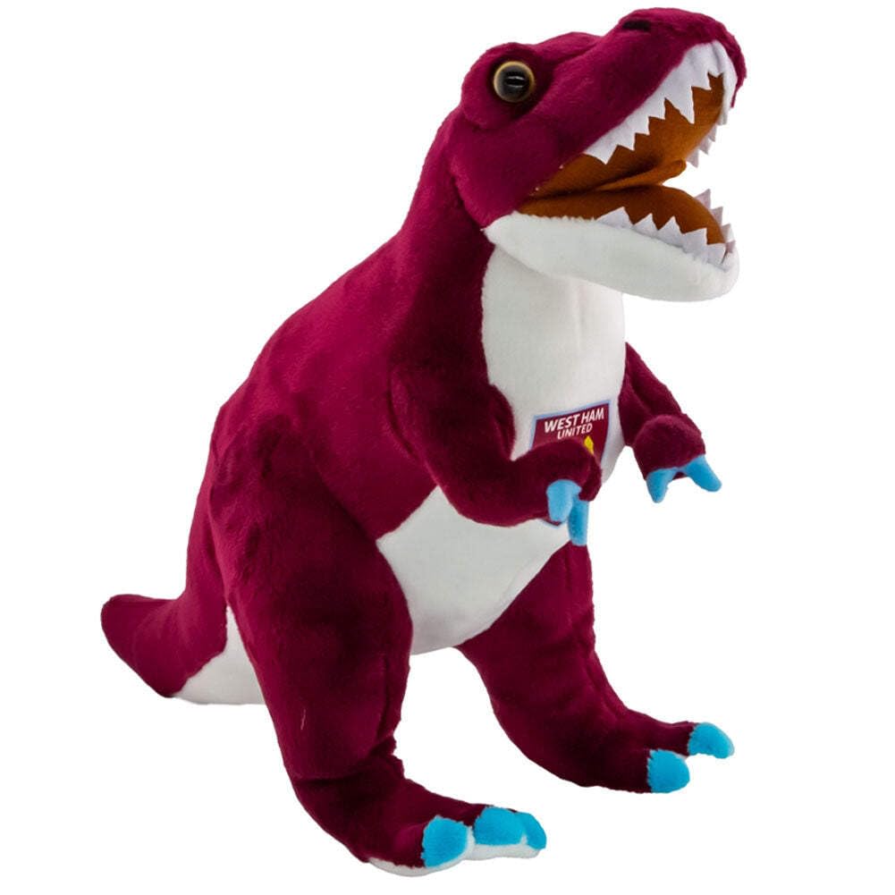 The Gift Scholars West Ham FC Tyrannosaurus rex (T-Rex) 30 cm Dinosaur Officially Licensed Football Soft Toy Plush For Adults And Kids, Claret
